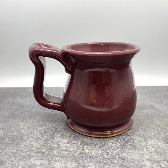 Colorado Hummingbird Graphic Burgundy Glaze 12oz Stoneware Coffee Mug Signed JC - Picture 8 of 9